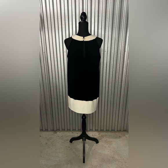 Women’s Joseph Ribkoff Vintage 90s Blue White Sleeveless Midi Dress Size 10 - Picture 2 of 3